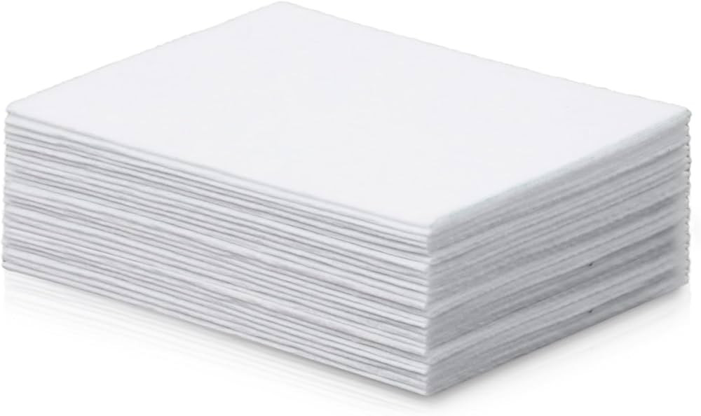 Stiff Felt Sheets, 8"x 12" Felt Sheets for Crafts, 15Pcs White Felt Fabric Sheets Adhesive Felt S... | Amazon (US)