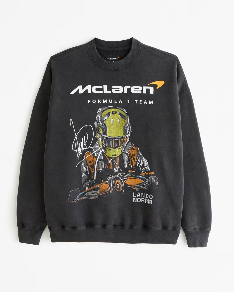 Men's McLaren Graphic Crew Sweatshirt | Men's Tops | Abercrombie.com | Abercrombie & Fitch (US)