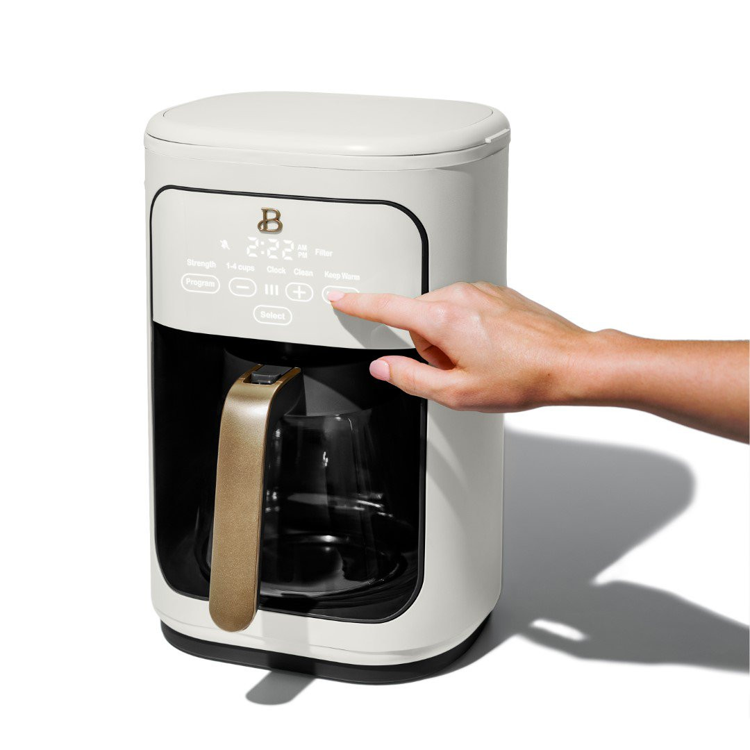 Beautiful 14 Cup Programmable Touchscreen Coffee Maker, White Icing by Drew Barrymore | Walmart (US)