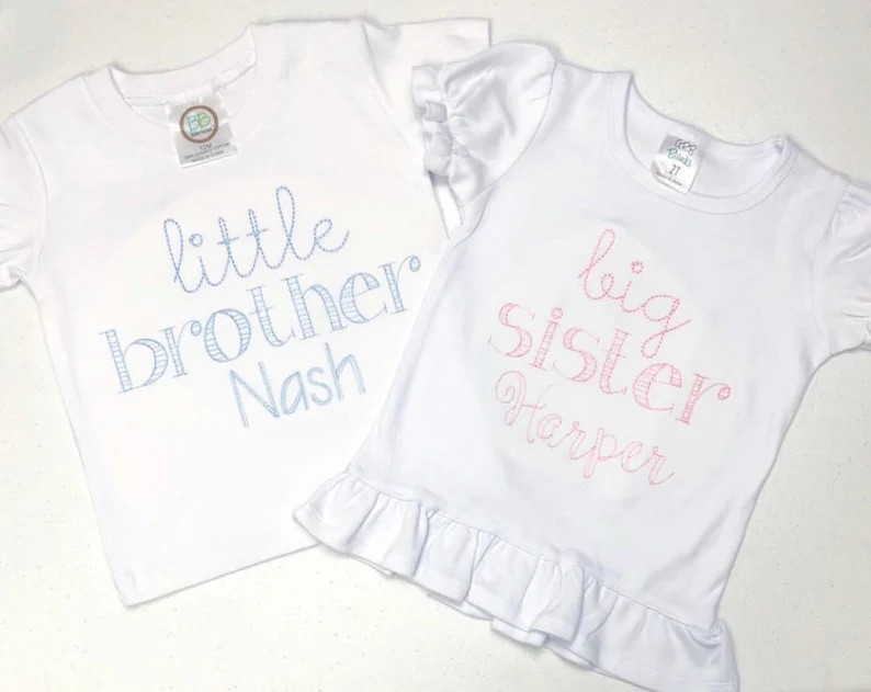 Sibling Shirts, Personalized Sibling Outfits, Big Brother Shirt, Big Sister Shirt, Arb, Little Br... | Etsy (US)