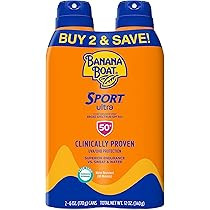 Banana Boat Sport Ultra SPF 50 Sunscreen Spray Twin Pack | Banana Boat Sunscreen Spray SPF 50, Sp... | Amazon (US)