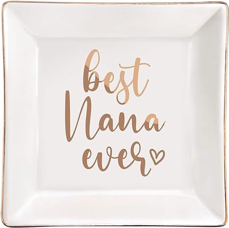 ElegantPark Grandma Gifts for Birthday Ring Dish Best Nana Gifts for Mother's Day Thanksgiving Da... | Amazon (US)