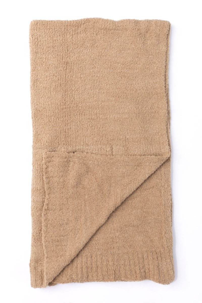 Sincere Wish Camel Fuzzy Blanket | The Pink Lily Boutique