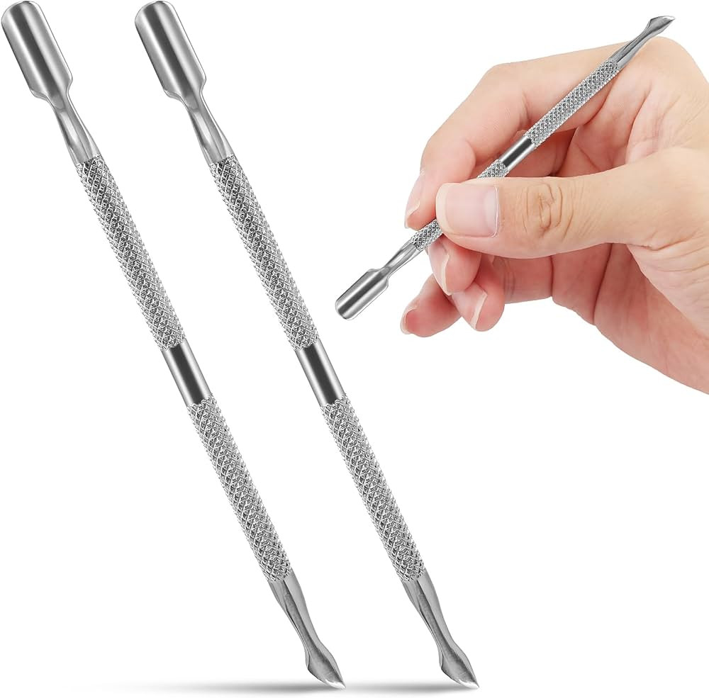2 Pcs Cuticle Pusher Cutter and Remover, Professional Double Ended Stainless Steel Dual Head Cuti... | Amazon (US)
