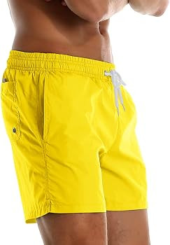 YnimioAOX Men Swim Trunks Quick Dry Beach Shorts Mesh Lining | Amazon (US)