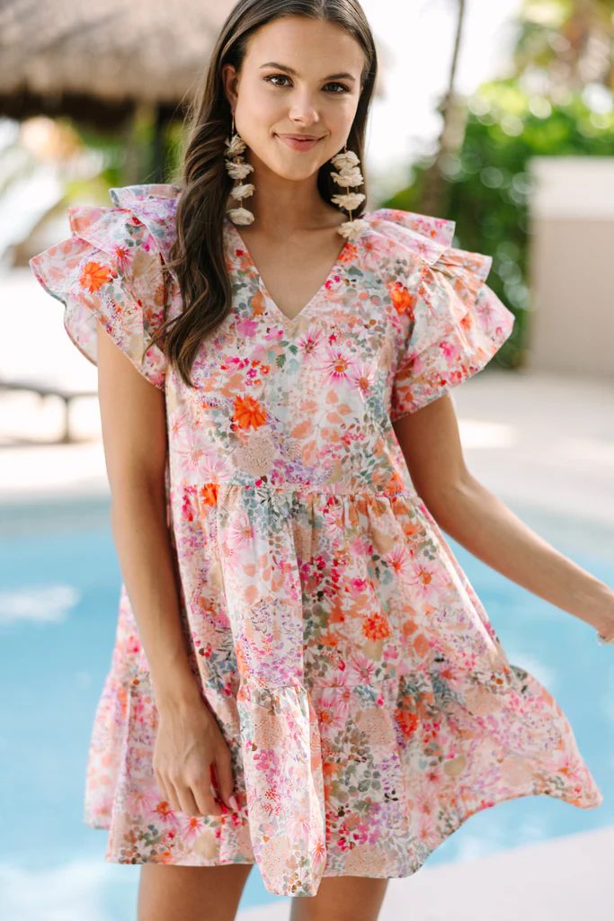 Near To Your Heart Pink Floral Dress | The Mint Julep Boutique