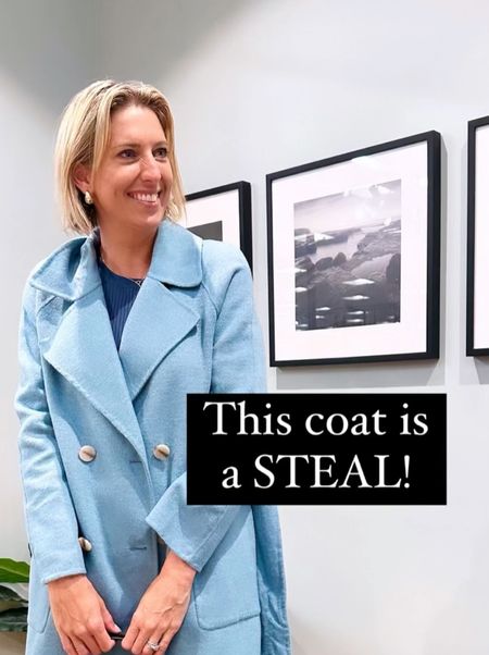 FAB FIND 🩵 This coat! Beautiful unique colour, wool blend so warm and cosy, and wear it buttoned down or tied at the waist. And UNDER $200! Shop THE LOOK via links below!

#LTKsalealert