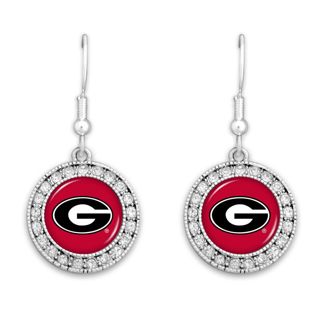 47282 Georgia Bulldogs Crystal Circle Logo Earrings - Etsy | Etsy (US)