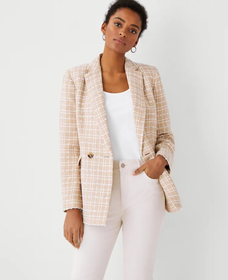 The Double Breasted Blazer In Tweed | Ann Taylor (US)