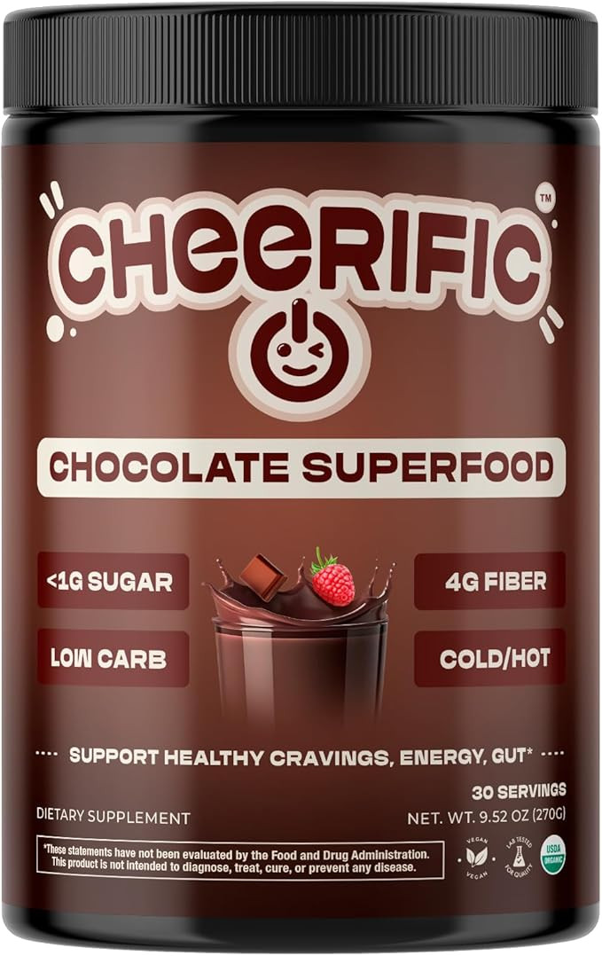 Dark Chocolate Superfood Powder - 17 Organic Superfoods + Prebiotic & Probiotics + More - Keto Fr... | Amazon (US)