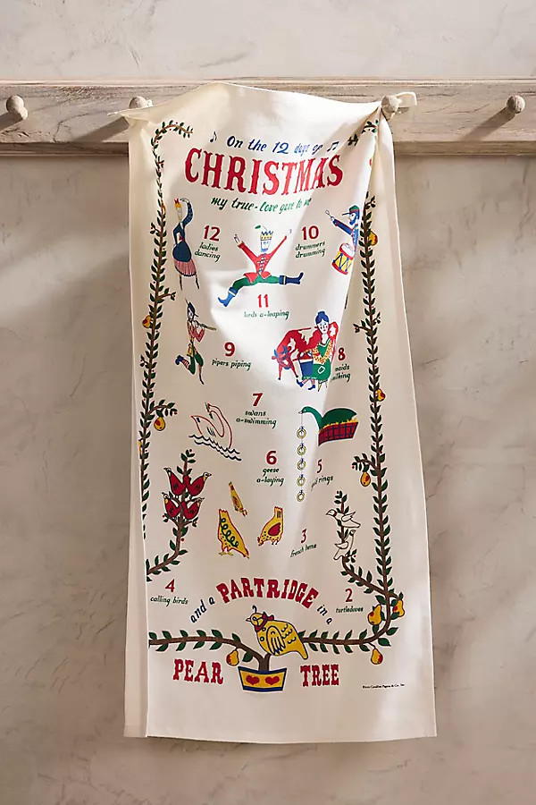 12 Days of Christmas Dish Towel | Anthropologie (US)