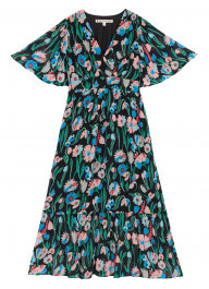Celia Birtwell X Joanie - Queen of the Night Angel Sleeve Floral Print Maxi Dress | Joanie