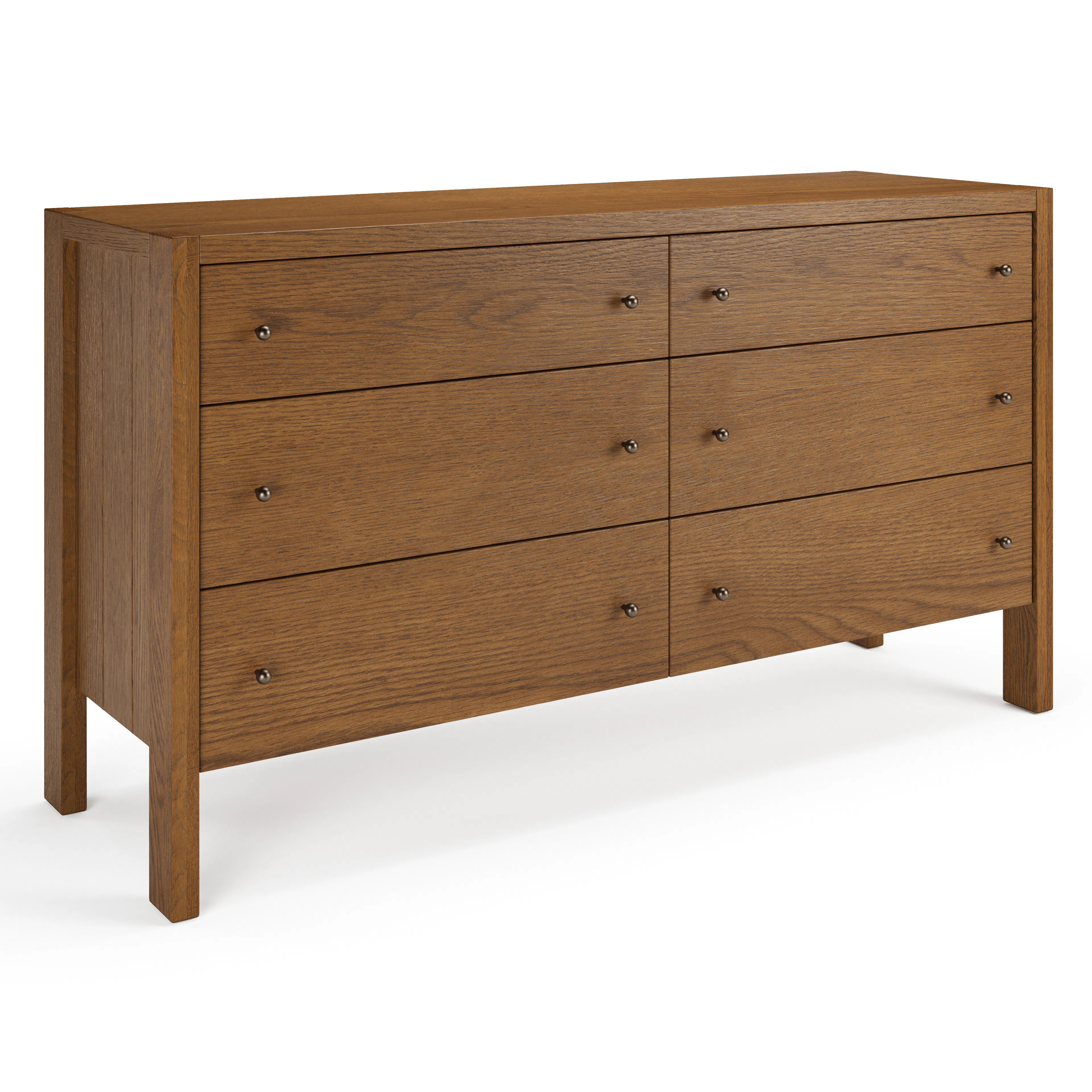 Cassie 6-Drawer Double Dresser - Smoked Oak | Article