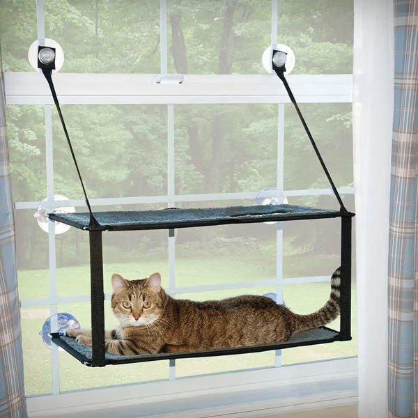 K&H Pet Products EZ Mount Double Stack Kitty Sill Cat Window Perch, Gray | Chewy.com
