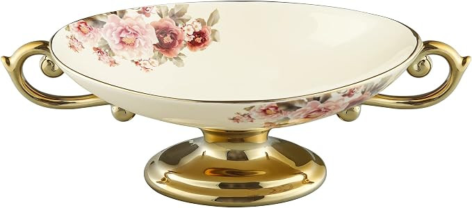 fanquare Floral Footed Fruit Bowl for Party, Fruit Holder for Kitchen Countertop, Decorative Bowl... | Amazon (US)