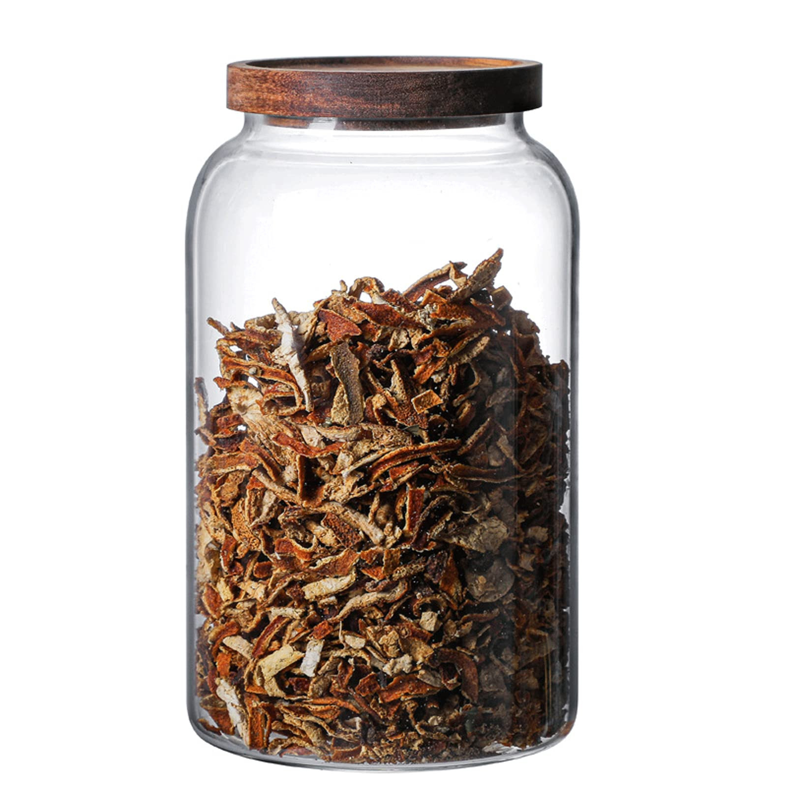 WINAKUI Large Glass Jars with Airtight Wooden Lid, Food Storage Glass Canister, Clear Cereal Stor... | Amazon (US)