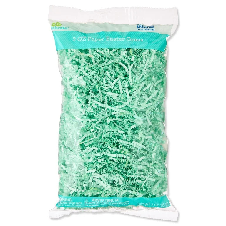 Paper Grass, Mint, 3 oz, Easter by Way To Celebrate | Walmart (US)