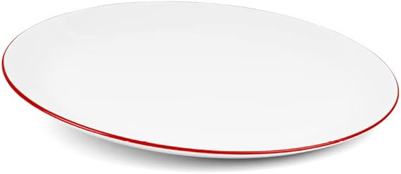 Made In Cookware - Serving Platter - White w/ Red Rim - Made in England | Amazon (US)