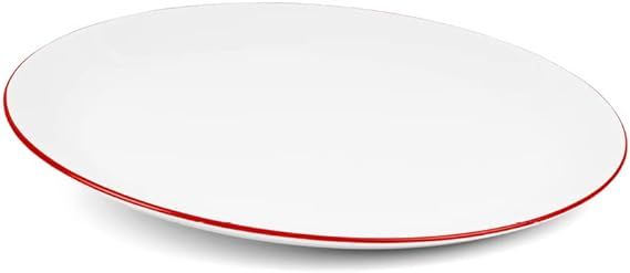 Made In Cookware - Serving Platter - White w/ Red Rim - Made in England | Amazon (US)