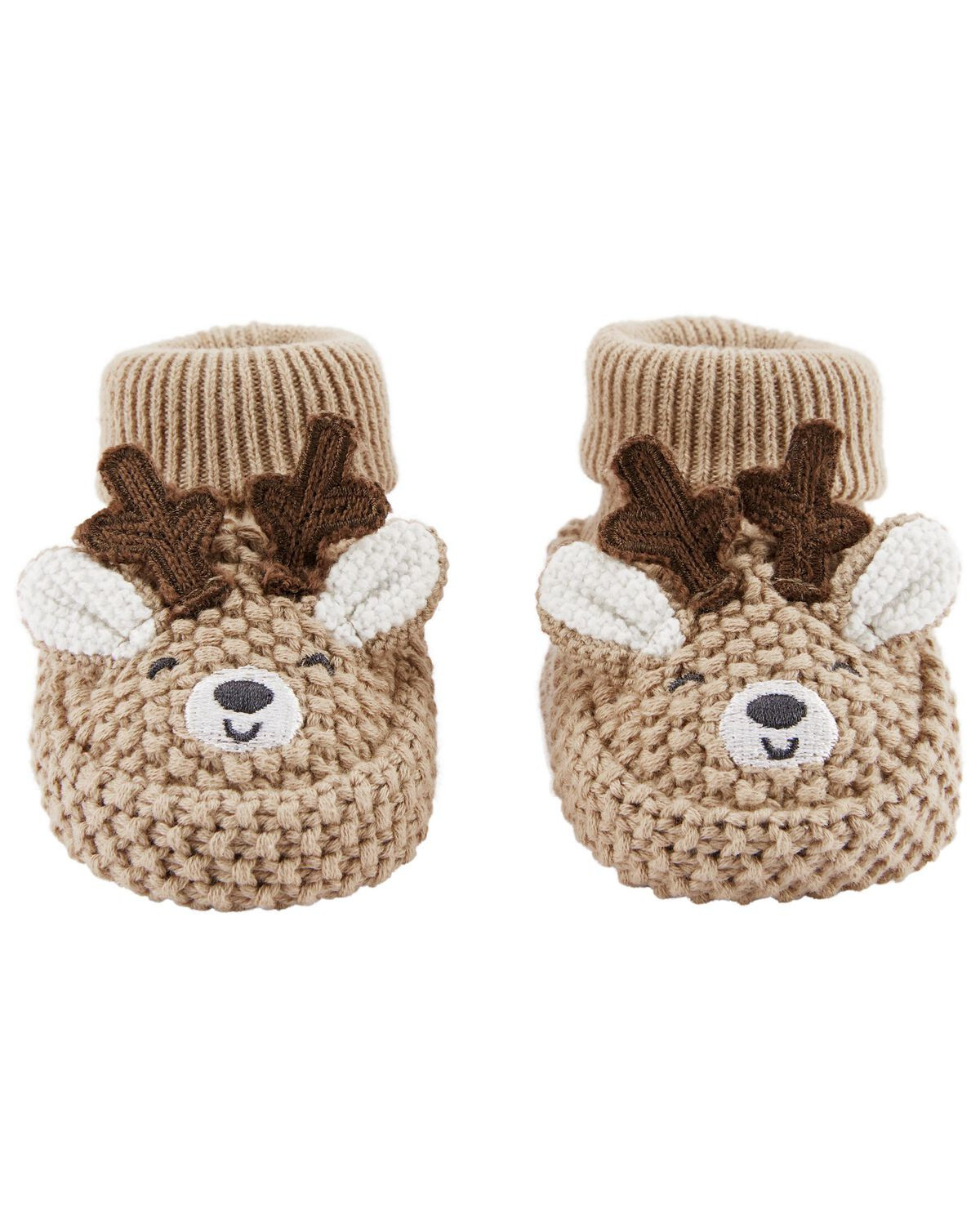 Multi Baby Reindeer Crochet Booties | carters.com | Carter's
