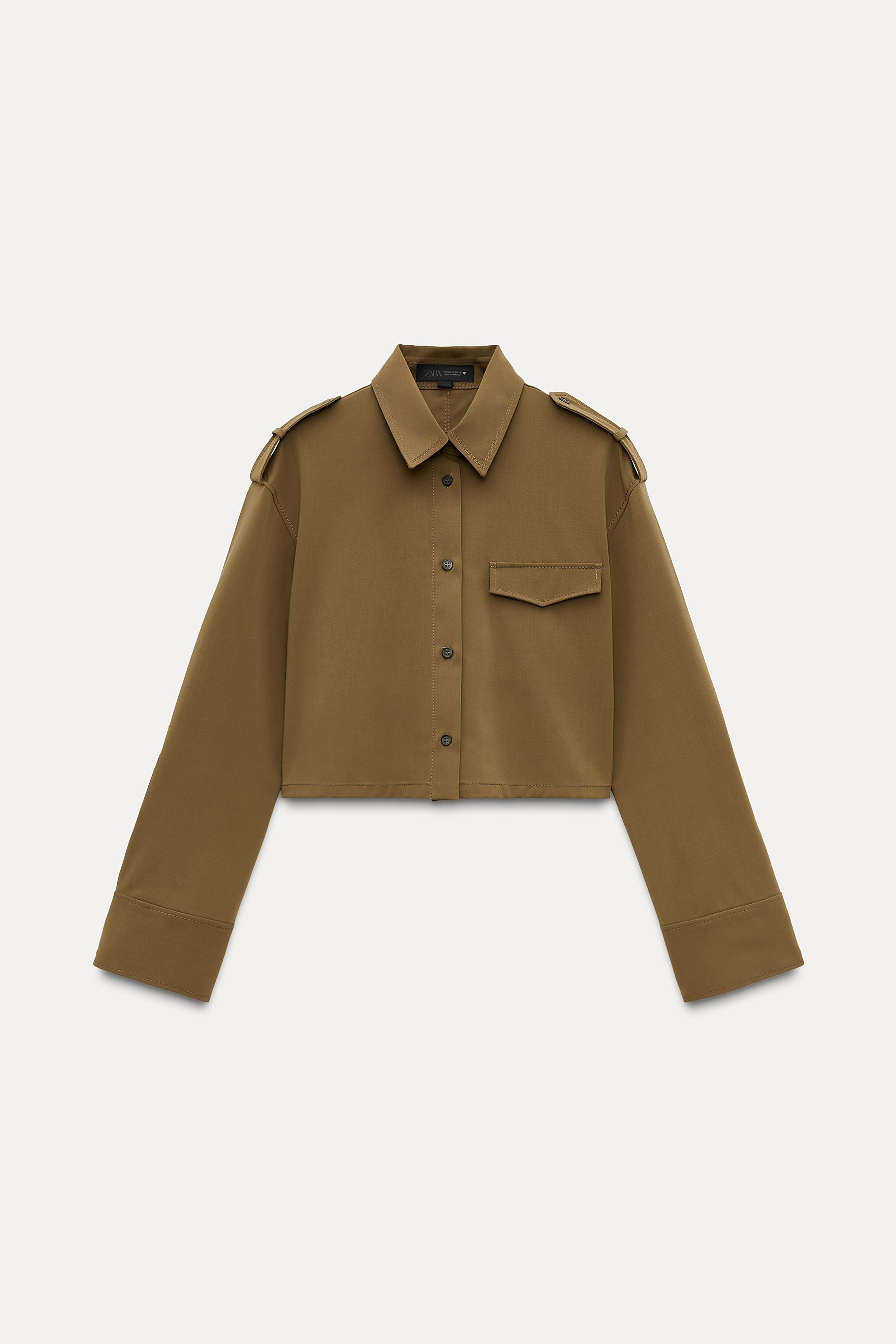 CROP SHIRT WITH TABS | Zara UK