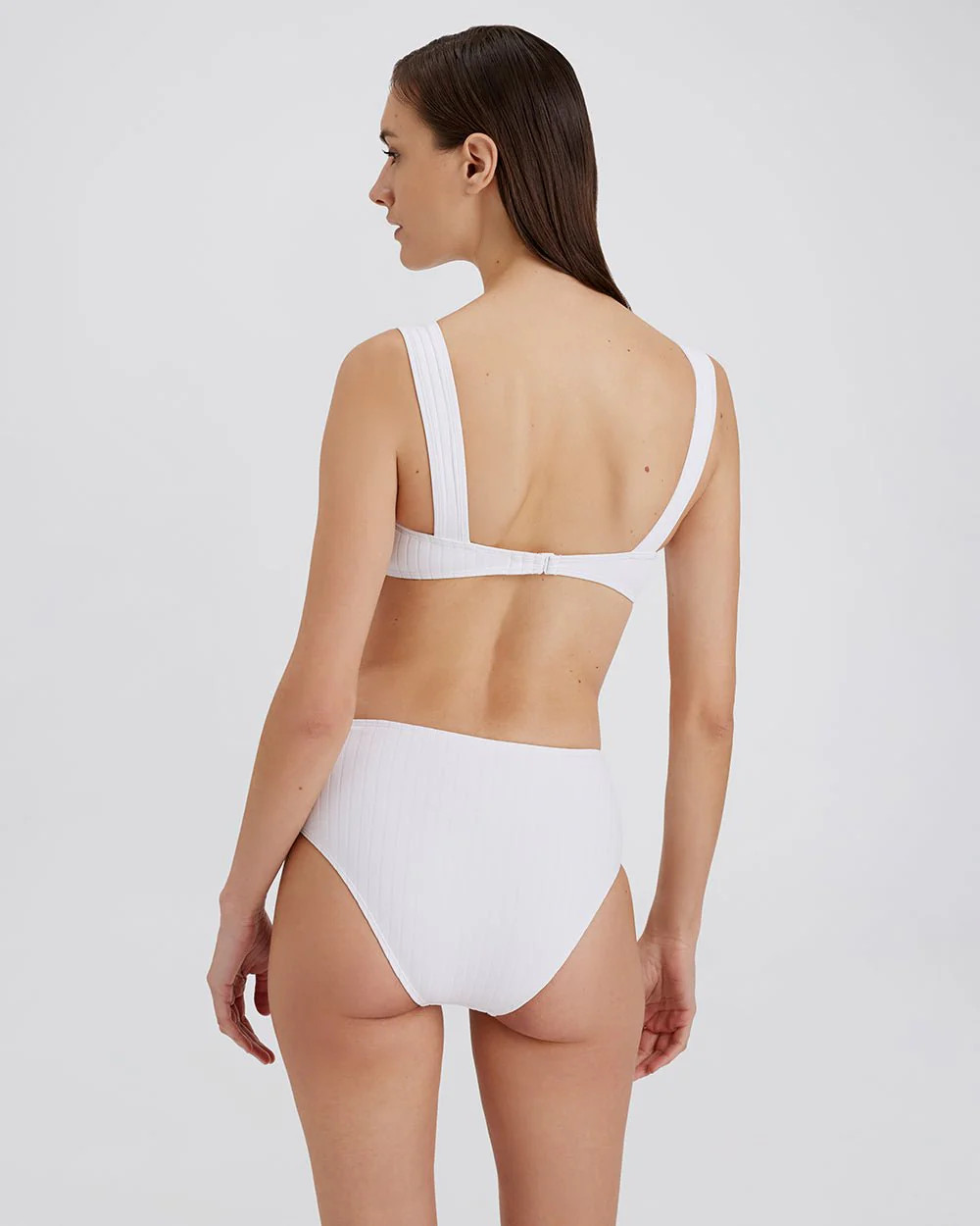 The Lilo Ribbed Bikini Top in Marshmallow | Solid & Striped
