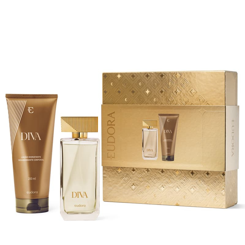 Kit Presente Diva: Desodorante Colônia 100ml + Loção Hidratante Desodorante Corporal 200ml | E... | Eudora (BR)