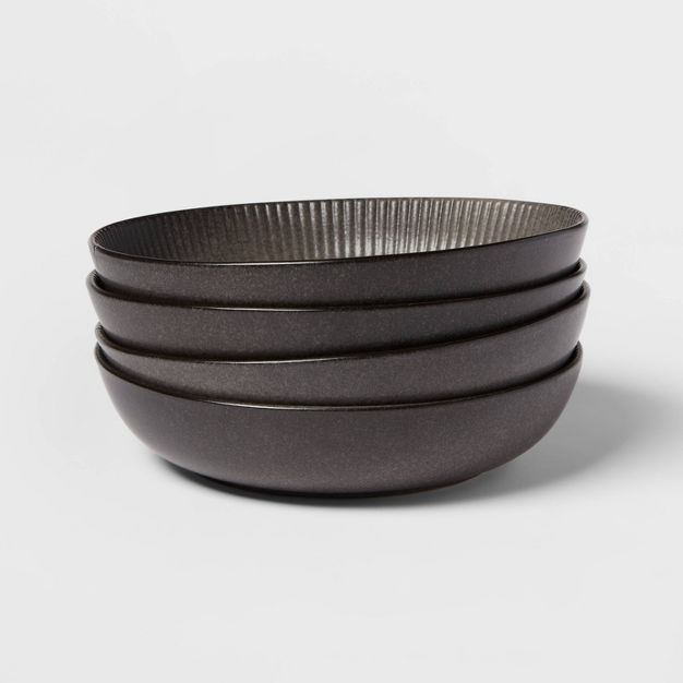 37oz 4pk Stoneware Ardencroft Dinner Bowls Gray - Threshold™ | Target