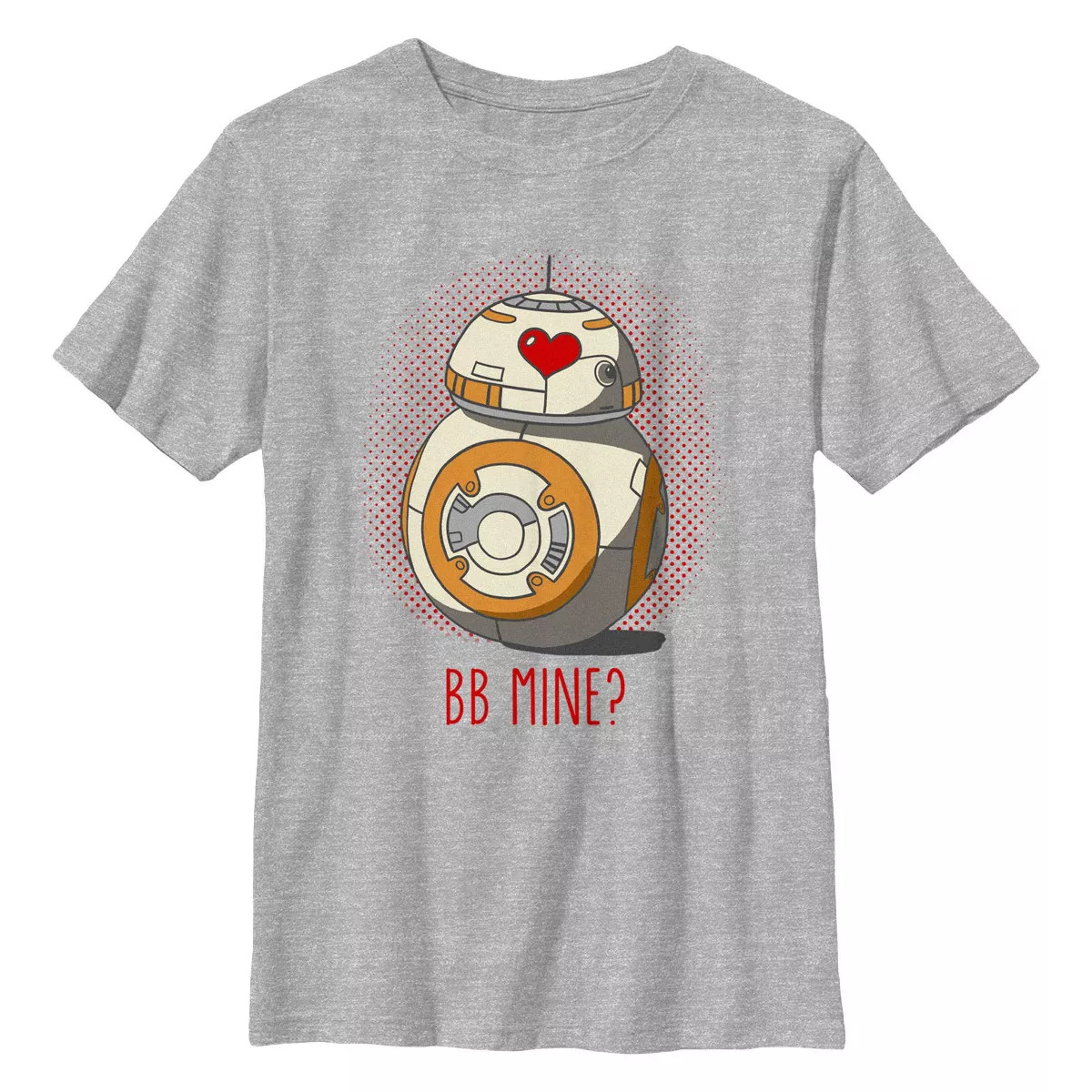 Boy's Star Wars Valentine's Day BB Mine?  T-Shirt - Athletic Heather - X Large | Target