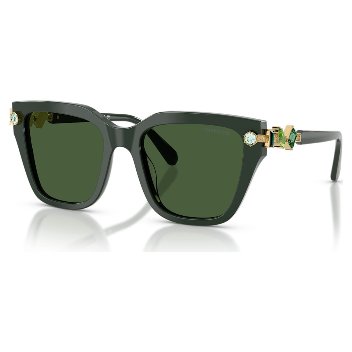 Sunglasses, Square shape, Green | SWAROVSKI