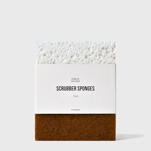Public Goods Scrubber Sponge | Cleaning & Scrubbing Sponges for Dishes & Kitchen Sink | Natural, ... | Amazon (US)