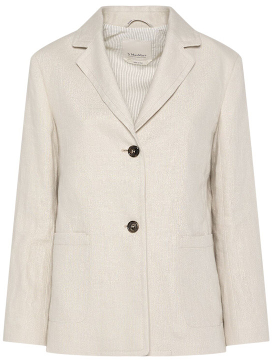 Arrigo linen single breasted blazer | Luisaviaroma