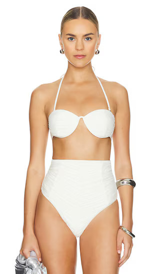 Andrea Iyamah Capa Underwire Top in White. - size S | Revolve Clothing (Global)