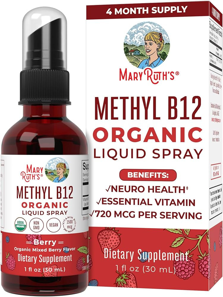 MaryRuth Organics Vitamin B12 Spray | USDA Organic Vitamin B12 Liquid Spray | B12 Vitamin Supplem... | Amazon (US)