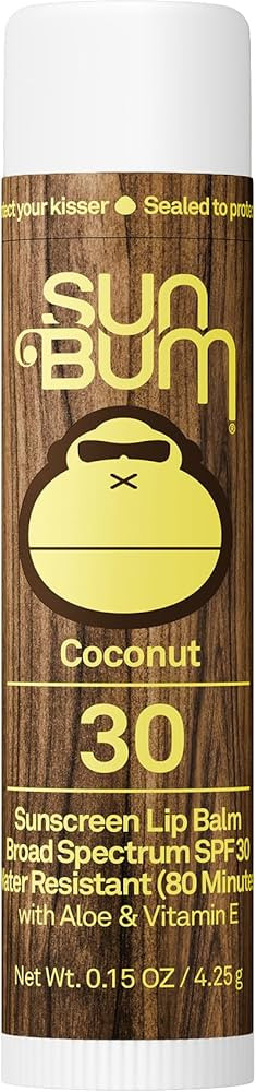 Sun Bum SPF 30 Sunscreen Coconut Lip Balm - Moisturizing Aloe Vera and Vitamin E - Vegan and Crue... | Amazon (US)