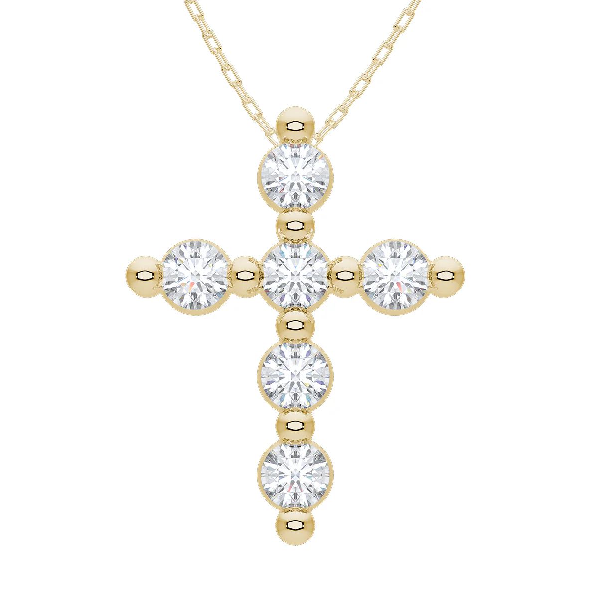 Posie Charlie Cloud® Floating Diamond Cross Necklace 0.21 ctw | RW Fine Jewelry