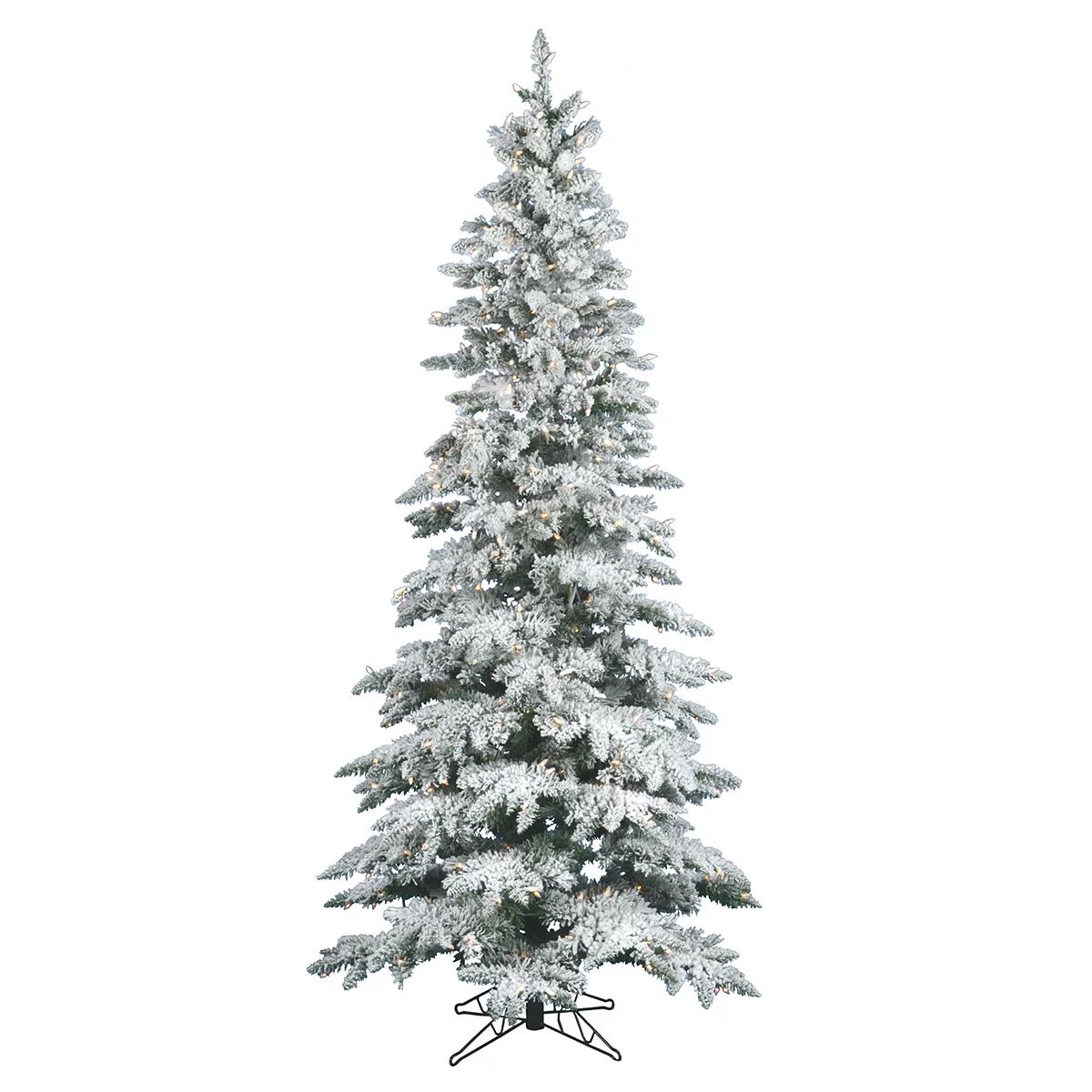 Vickerman 9-ft. Warm White Pre-Lit Flocked Slim Utica Fir Artificial Christmas Tree | Kohl's