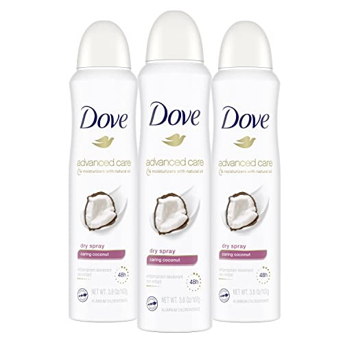 Dove Advanced Care Dry Spray Antiperspirant Deodorant Caring Coconut 3 Count For Women With 48 Hour Protection Soft And Comfortable Underarms 3.8 oz | Amazon (US)