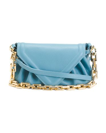 Made In Italy Leather Layered Clutch Crossbody | TJ Maxx