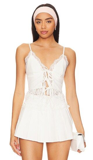 Avery Lace Top in White | Revolve Clothing (Global)