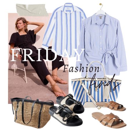 This weeks Friday finds … blue stripe shirts, blue stripe bags. Sandals, jumpsuits 

#LTKSeasonal #LTKover40 #LTKeurope