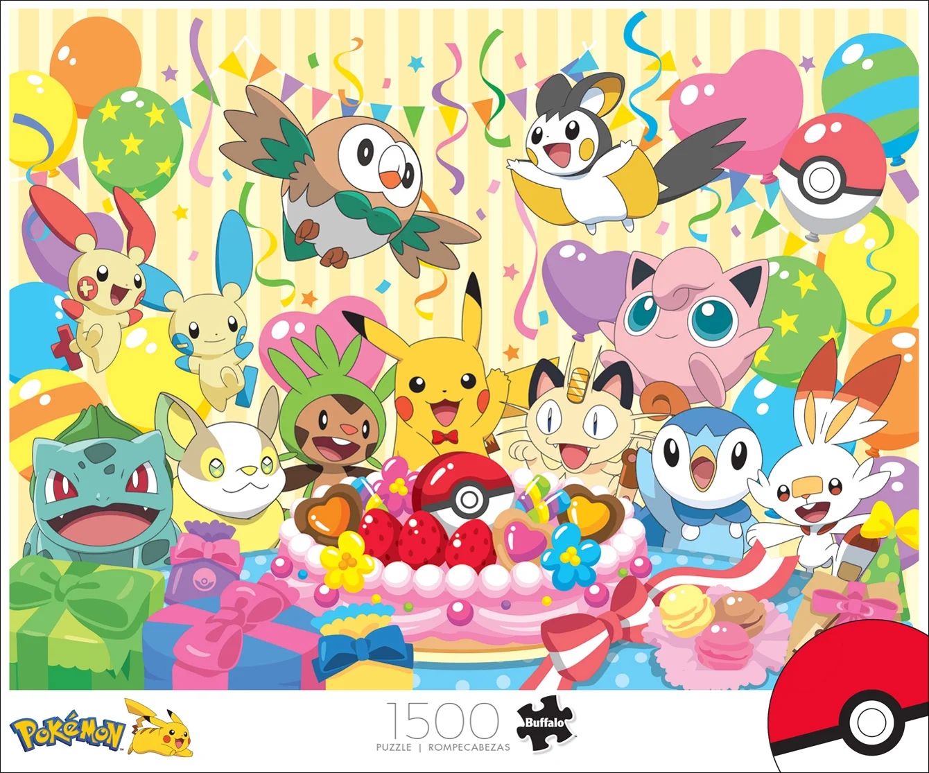 Buffalo Games 1500-Piece Pokémon - Birthday Party Interlocking Jigsaw Puzzle | Walmart (US)