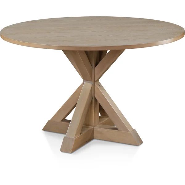 Alfred Round 47" Solid Wood Rustic Dining Table | Wayfair North America