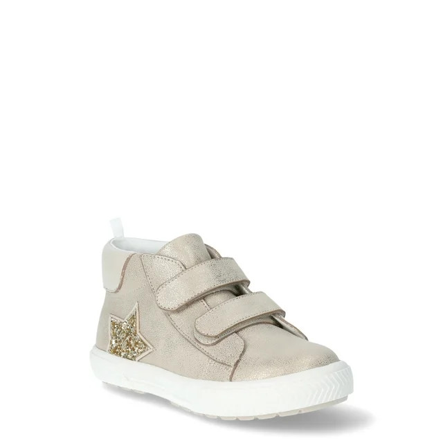 Wonder Nation Toddler Girl Star Icon Patched High Top Sneaker | Walmart (US)