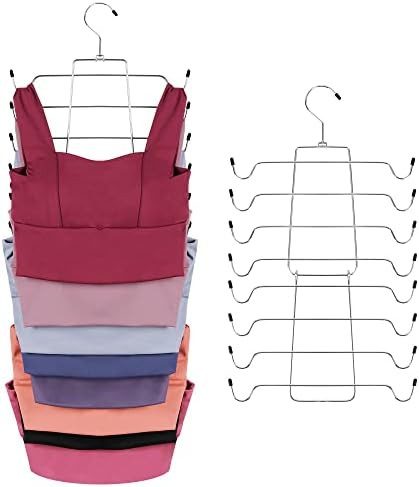 ZEDODIER Tank Tops Hangers，Bra Hanger 2 Pack Metal Space Saving Hanger Closet Organizer for Tan... | Amazon (US)