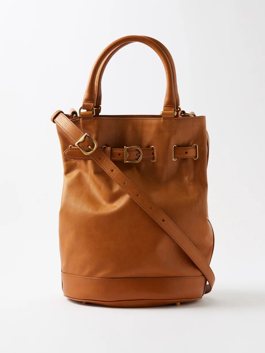 Secchiello leather bucket bag | Matches (US)