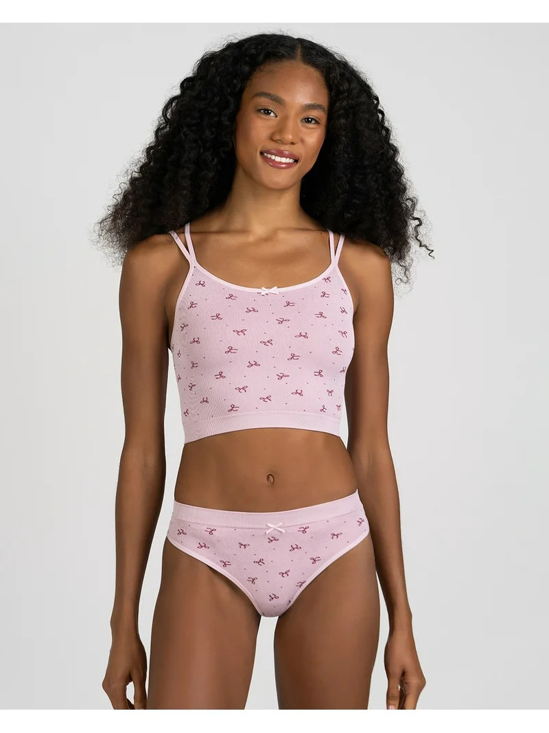 No Boundaries Women’s Seamless Cami Bra & Thong Panty Set, Sizes XS–XXXL | Walmart (US)