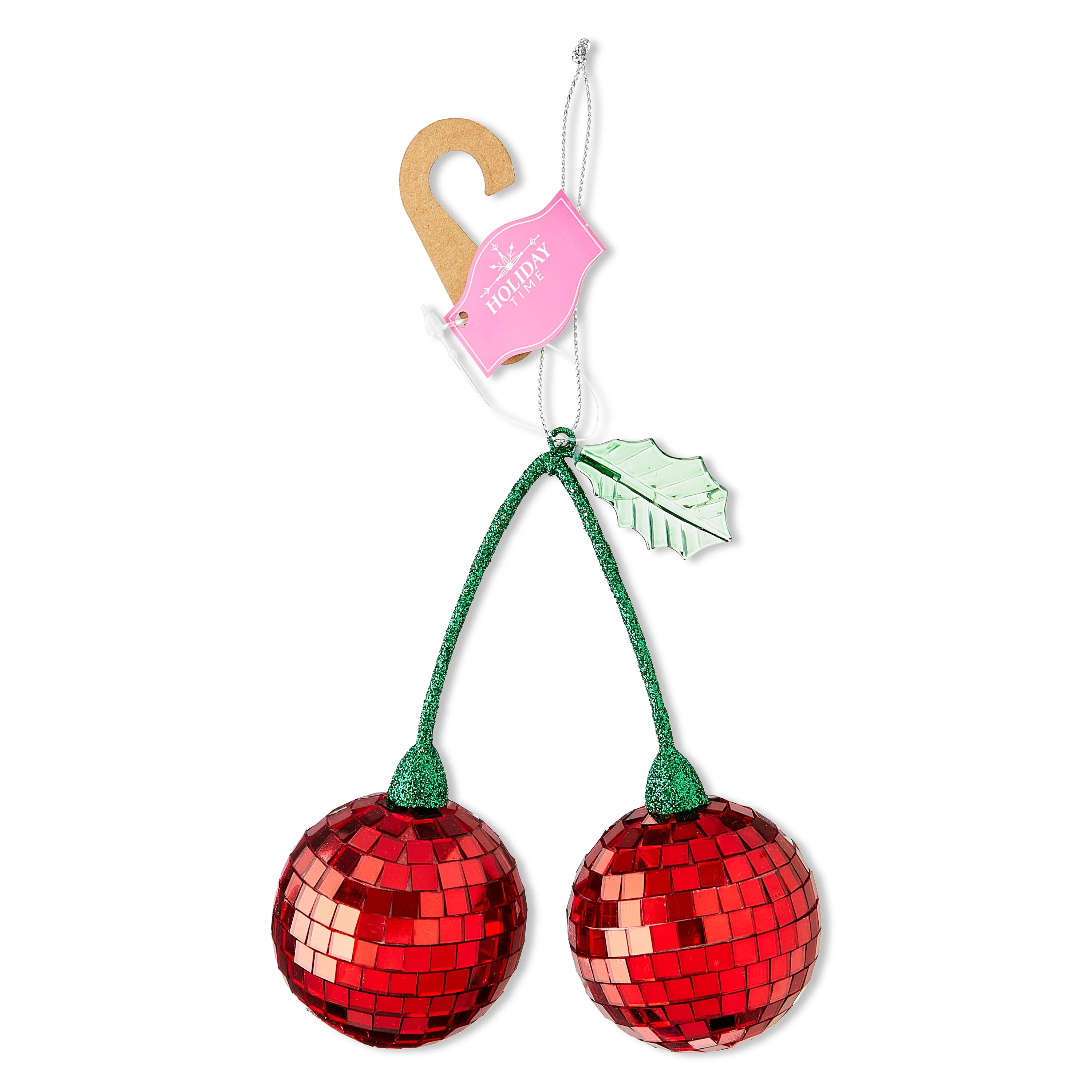 Red Disco Ball Cherries Christmas Ornament, 5", by Holiday Time | Walmart (US)