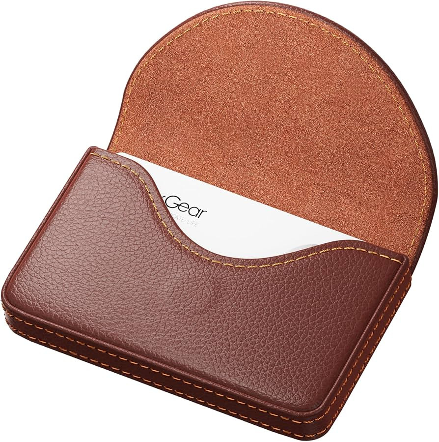 MaxGear Business Card Holder Case, PU Leather Business Card Case for Purse, Pocket Travel Name Ca... | Amazon (US)