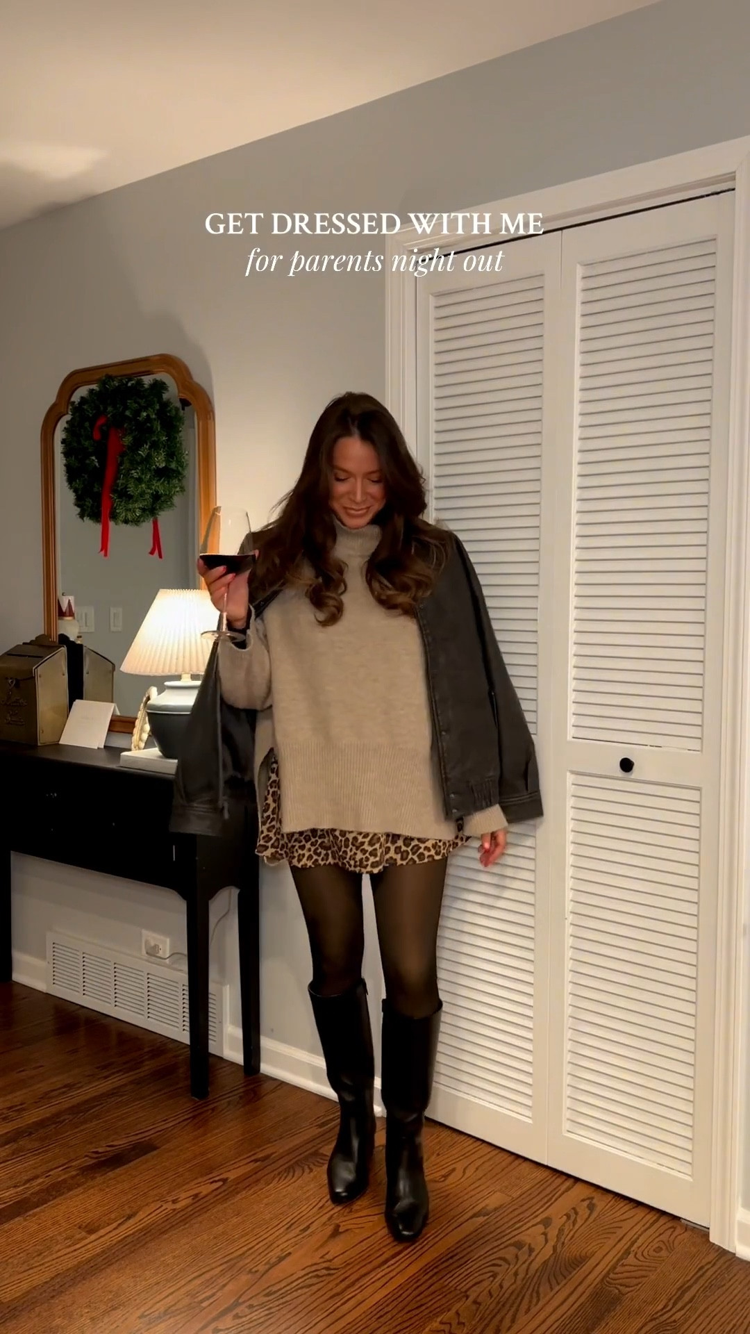 size medium in leather jacket
Size medium in fleece leggings
size medium in skirt
sweater is old from these three boutique

#LTKHoliday #LTKootd #LTKgrwm